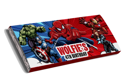 Super Heroes Theme Chocolate Bar