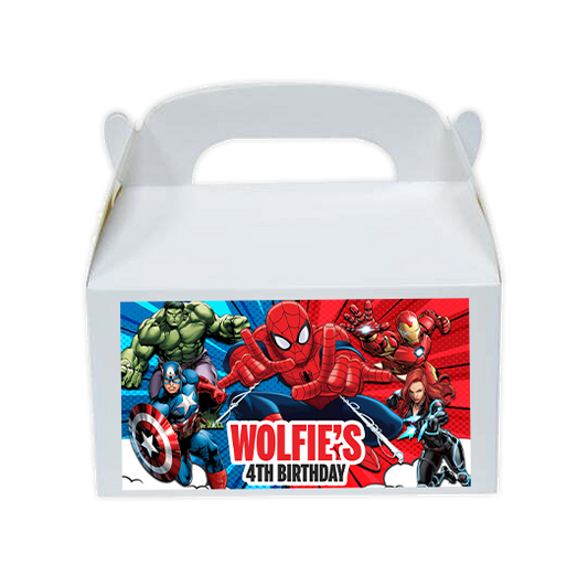 Superheroes Bag/Box Labels (Pack of 12)