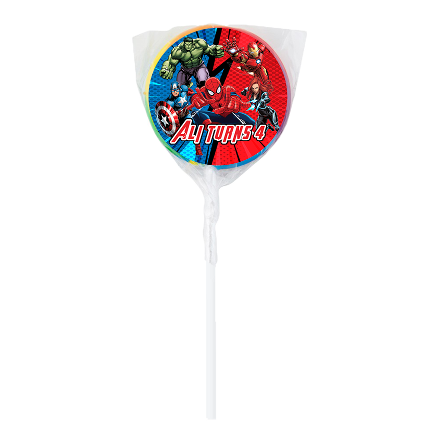 Super Heroes Theme Lollipops -12pk