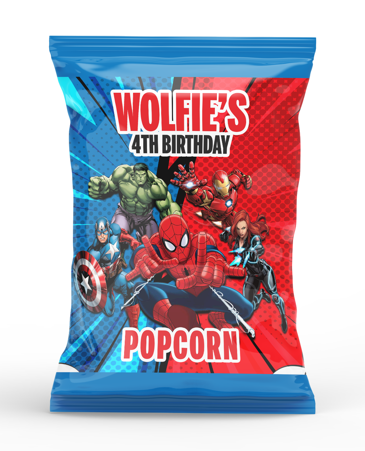 Super Heroes Theme Popcorn Bag