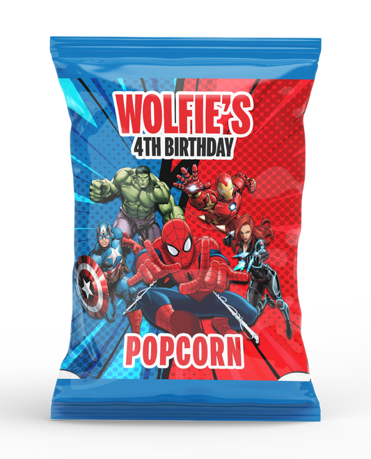 Super Heroes Theme Popcorn Bag