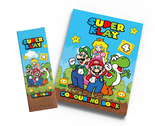 Super Mario Colouring Book & Crayons