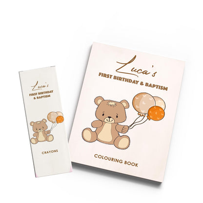 Teddy Bear Colouring Book & Crayons