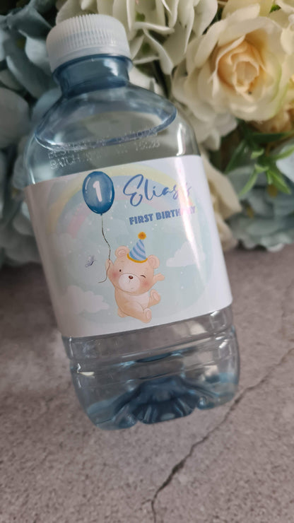 Blue Baby Bear Bottle Labels (12pk)