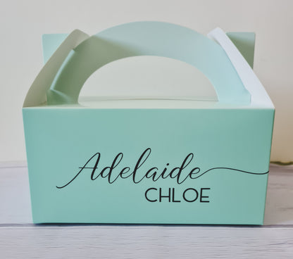 Personalised Party Box | Custom Name Decal | Baptism Christening Favours Wedding Gift