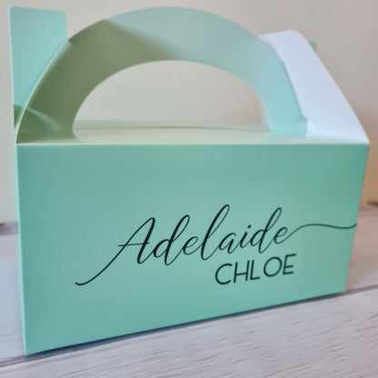 Personalised Party Box | Custom Name Decal | Baptism Christening Favours Wedding Gift