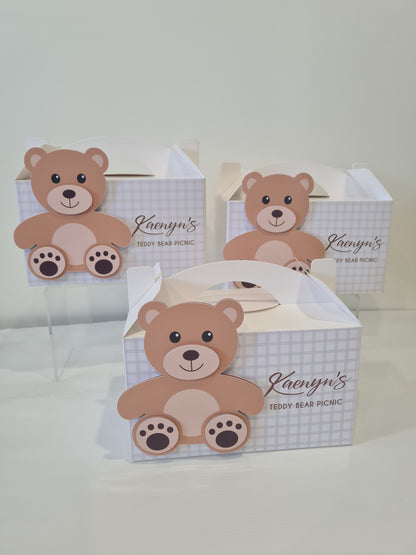 Teddy Bear Picnic Theme Party Box Birthday Party Favours