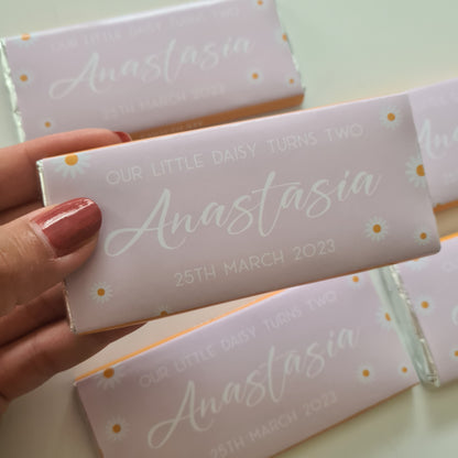 Daisy Themed Chocolate Bar