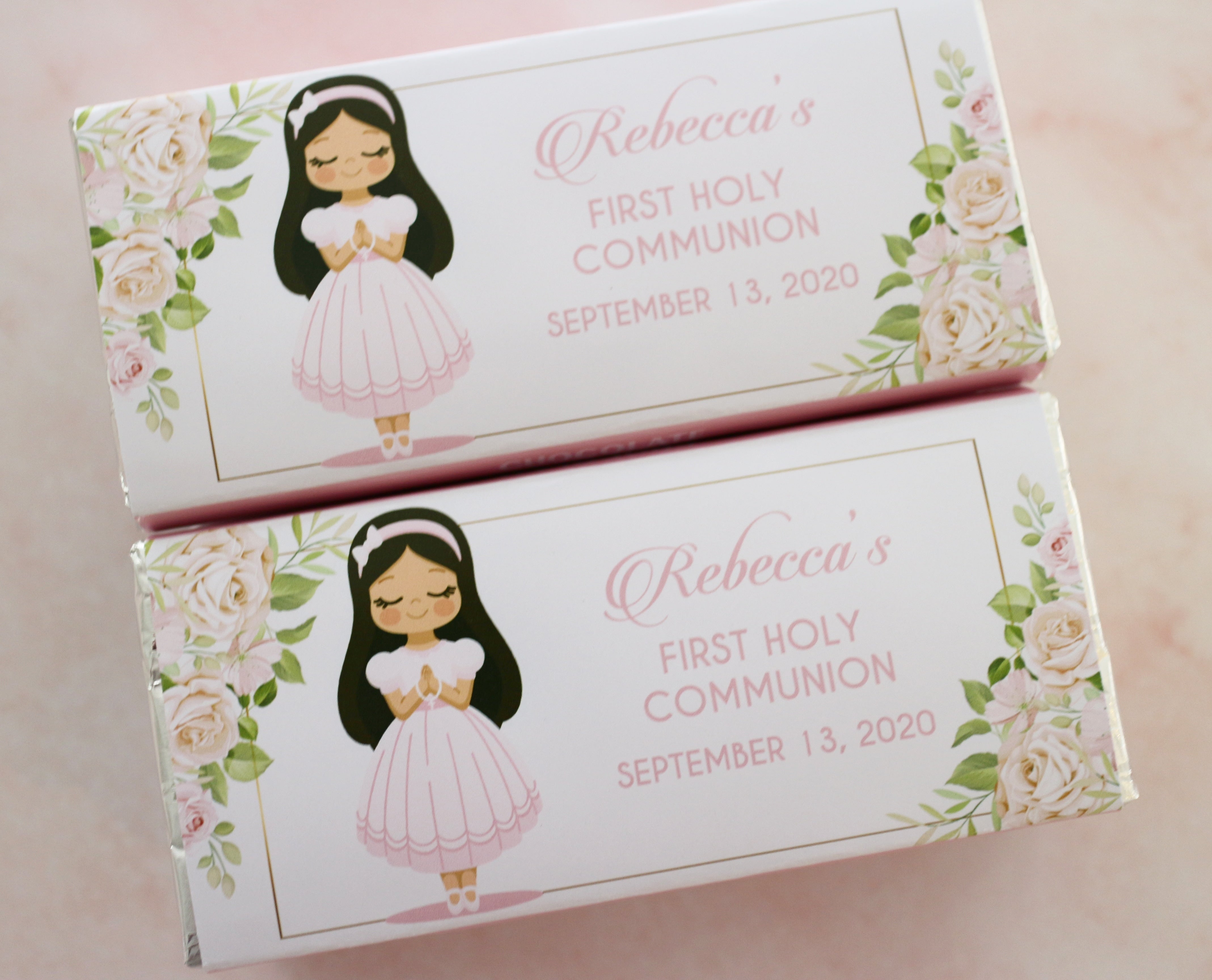 Girls First Holy Communion Chocolate Bar – Summer Print & Party