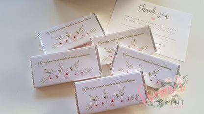 Ivory Floral Chocolate Bar