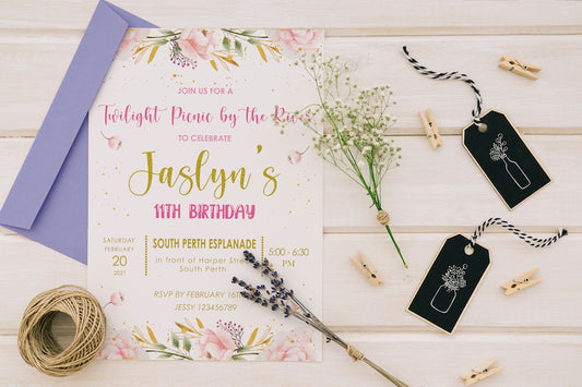 Sweet Floral Digital Invitation